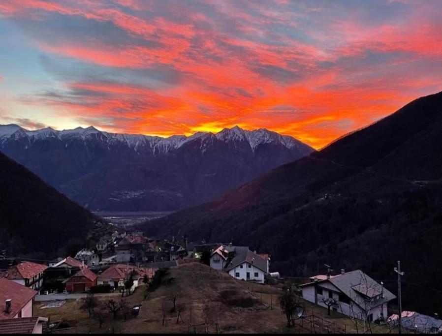 Casa Del Cios Calda E Intima Casetta Immersa Nel Verde Delle Montagne Alpe Basciumo المظهر الخارجي الصورة
